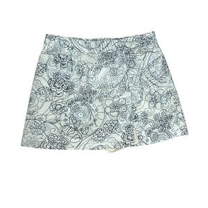 ♥️ Lady Hagen Blue & Cream Floral Athletic Skort Golf Activewear Womens Size 14